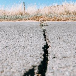 Surface level of road