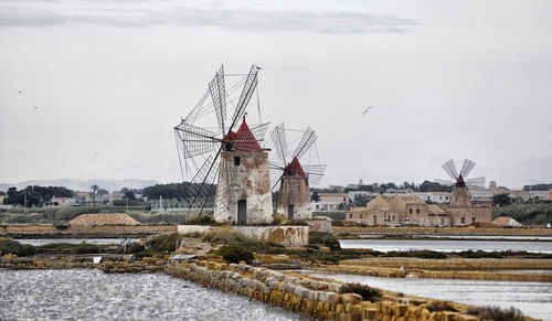 Traditional windmill against the sky