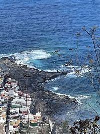 High angle view of beach