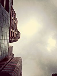 Low angle view of modern building against sky