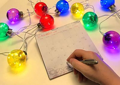 High angle view of balloons on table