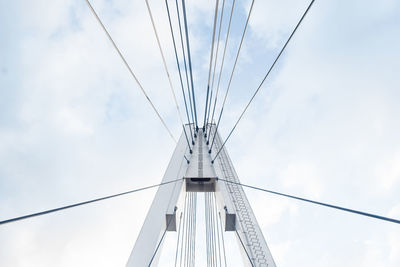 Low angle view of bridge against sky