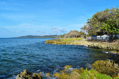 Scenic view of sea against sky