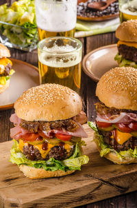 Various food on table