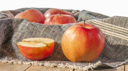 Close-up of apples on apple