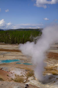 Scenic view of volcanic landscape