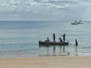 People boating in sea