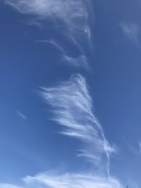 Low angle view of vapor trail in sky