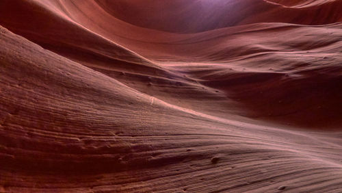 Full frame shot of rock formations in a canyon