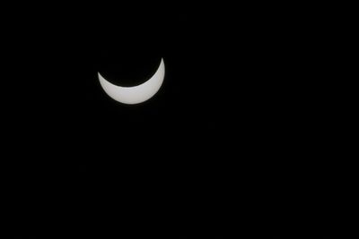 Low angle view of moon at night