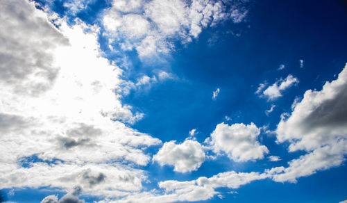 Low angle view of clouds in sky