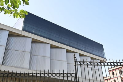 Low angle view of building against clear sky