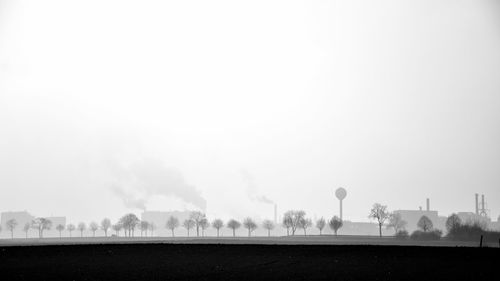 Panoramic view of landscape against clear sky