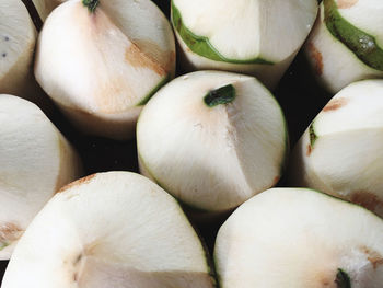 Full frame shot of onions for sale in market