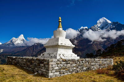 Church against cloudy sky