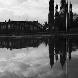 Reflection of buildings in water