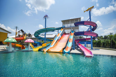 View of swimming pool against sky