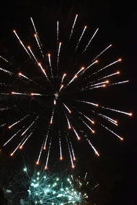 Low angle view of firework display