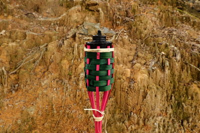 Close-up of multi colored umbrella