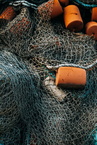 Close-up of fishing net