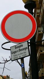 Low angle view of sign board