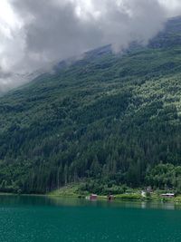 Scenic view of lake against mountains