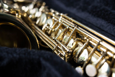 Close-up of saxophone