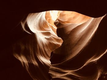 Low angle view of rock formation