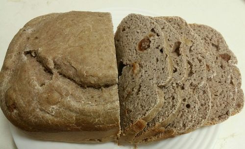 Close-up of bread on table