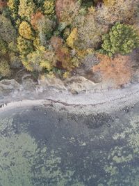 High angle view of waterfall