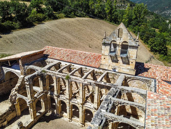 Aerial view of historical building outdoors