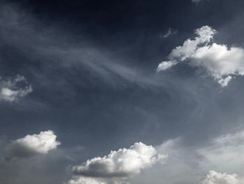 Low angle view of clouds in sky