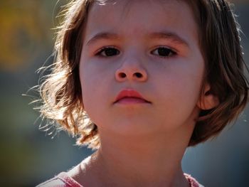 Close-up portrait of cute girl