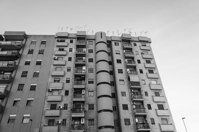 Low angle view of building against clear sky