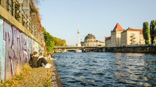 View of buildings at waterfront