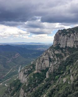 Scenic view of rocky mountains against sky