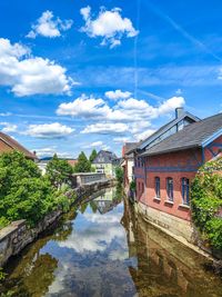 Bridge over river against sky