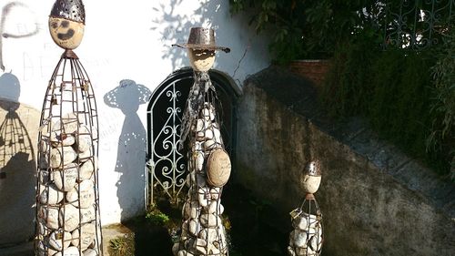 Traditional windmill against sky at night