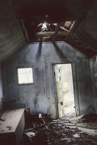 Interior of abandoned home