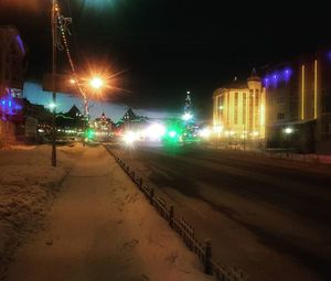 City street at night