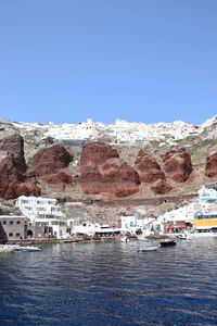 View of sea against clear sky