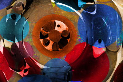 Close-up of multi colored art