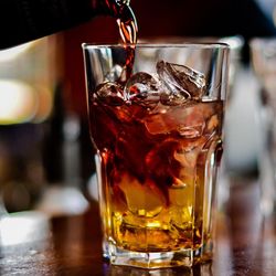 Close-up of beer in glass