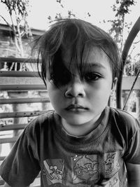Close-up portrait of cute boy