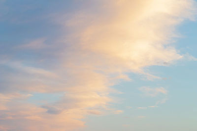 Low angle view of sky at sunset