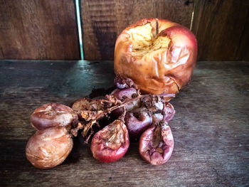 Close-up of fruits on table