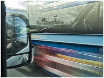 Car moving on road