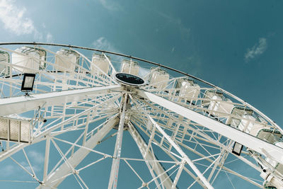 Low angle view of ferris wheel against sky