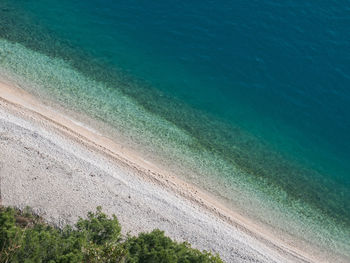 High angle view of beach