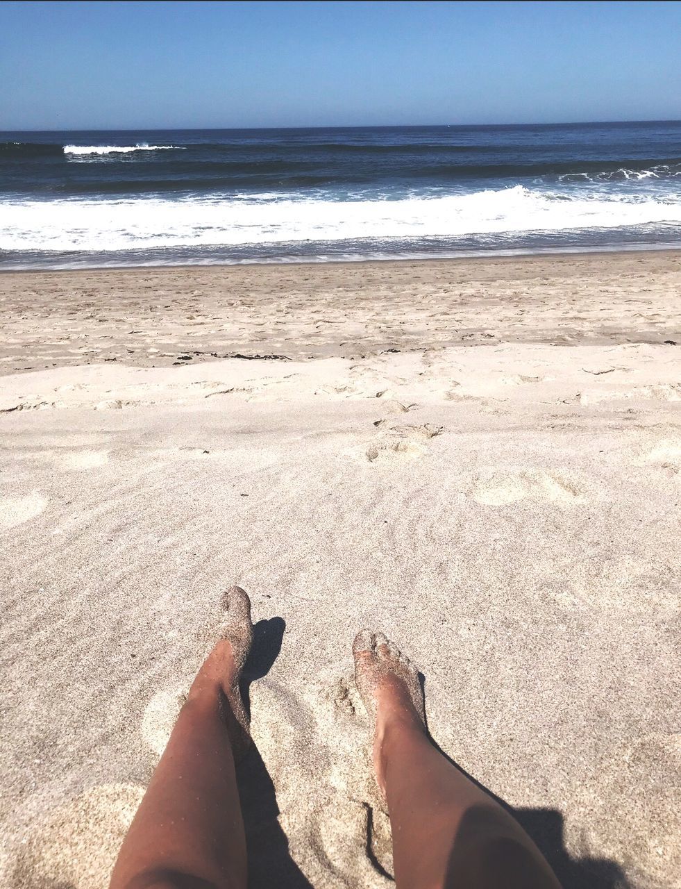 sea, beach, land, water, human leg, low section, horizon, sand, horizon over water, body part, personal perspective, human body part, nature, barefoot, motion, sky, real people, scenics - nature, wave, human foot, outdoors